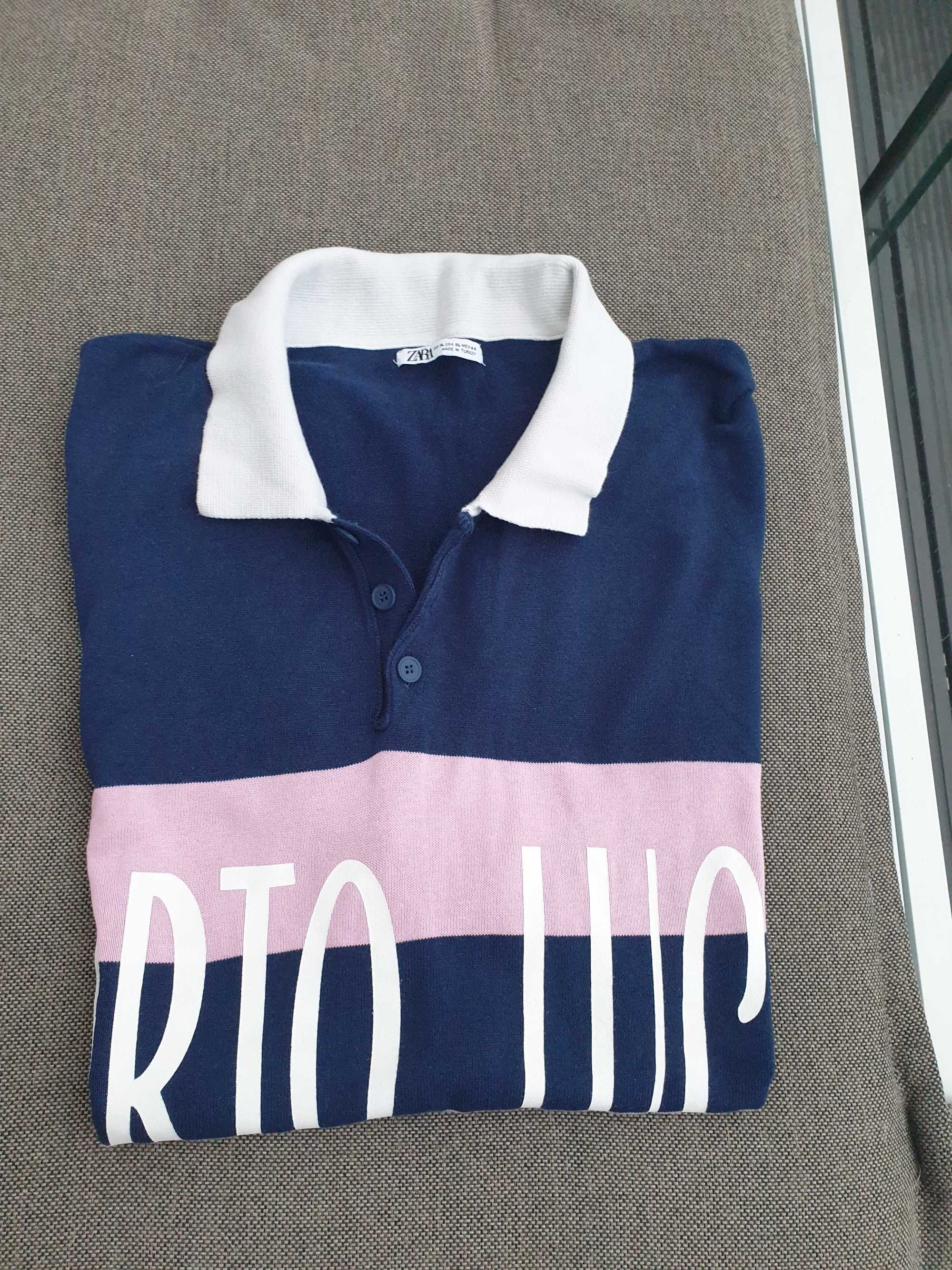 Zara Man . Koszulka męska polo z krótkim rękawem XL.