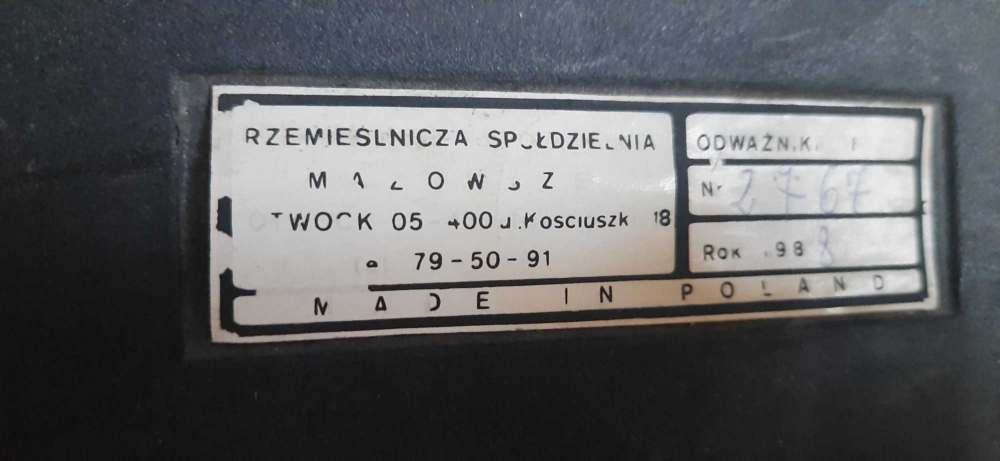 Zestaw odważników handlowych dokładniejszych 1988 - nieużywane