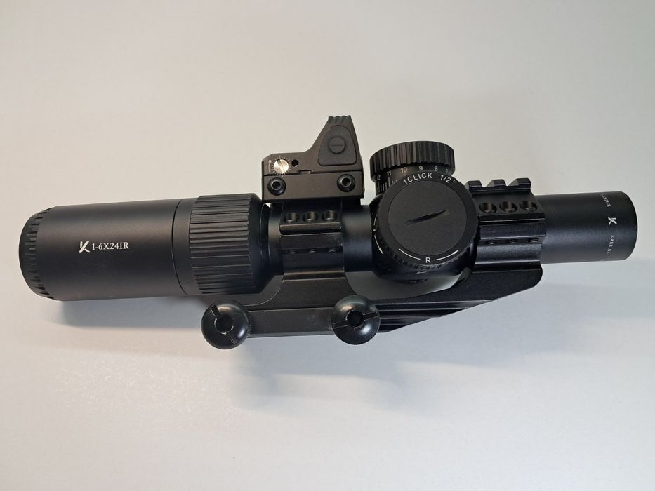 Оптичний приціл з коліматором KARRINA ED-MAX 1-6x24 IR SFP