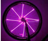 Фиолетовая подсветка на колесо для велосипеда