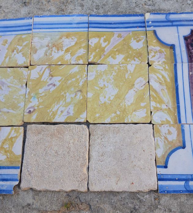 Azulejos portugueses Painel séc XVIII 7.28 cm x 0.42