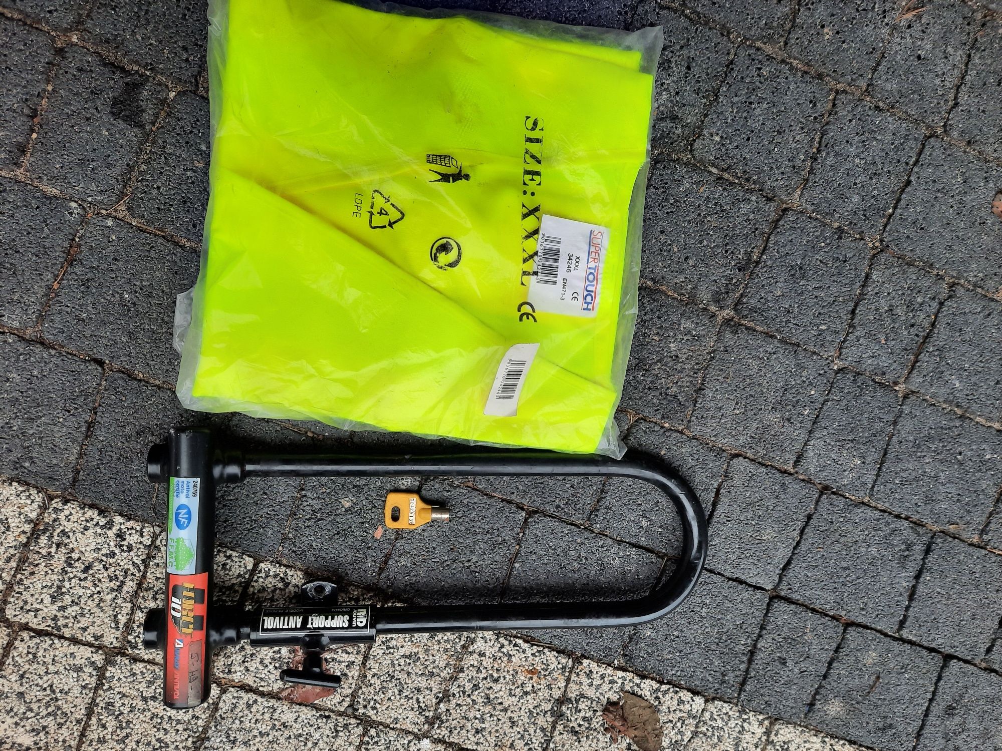 Blokada U lock motocykla plus kamizelka
