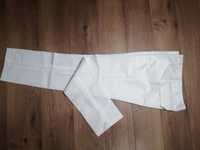 Nowe Spodnie damskie na kant białe letnie, 36 S