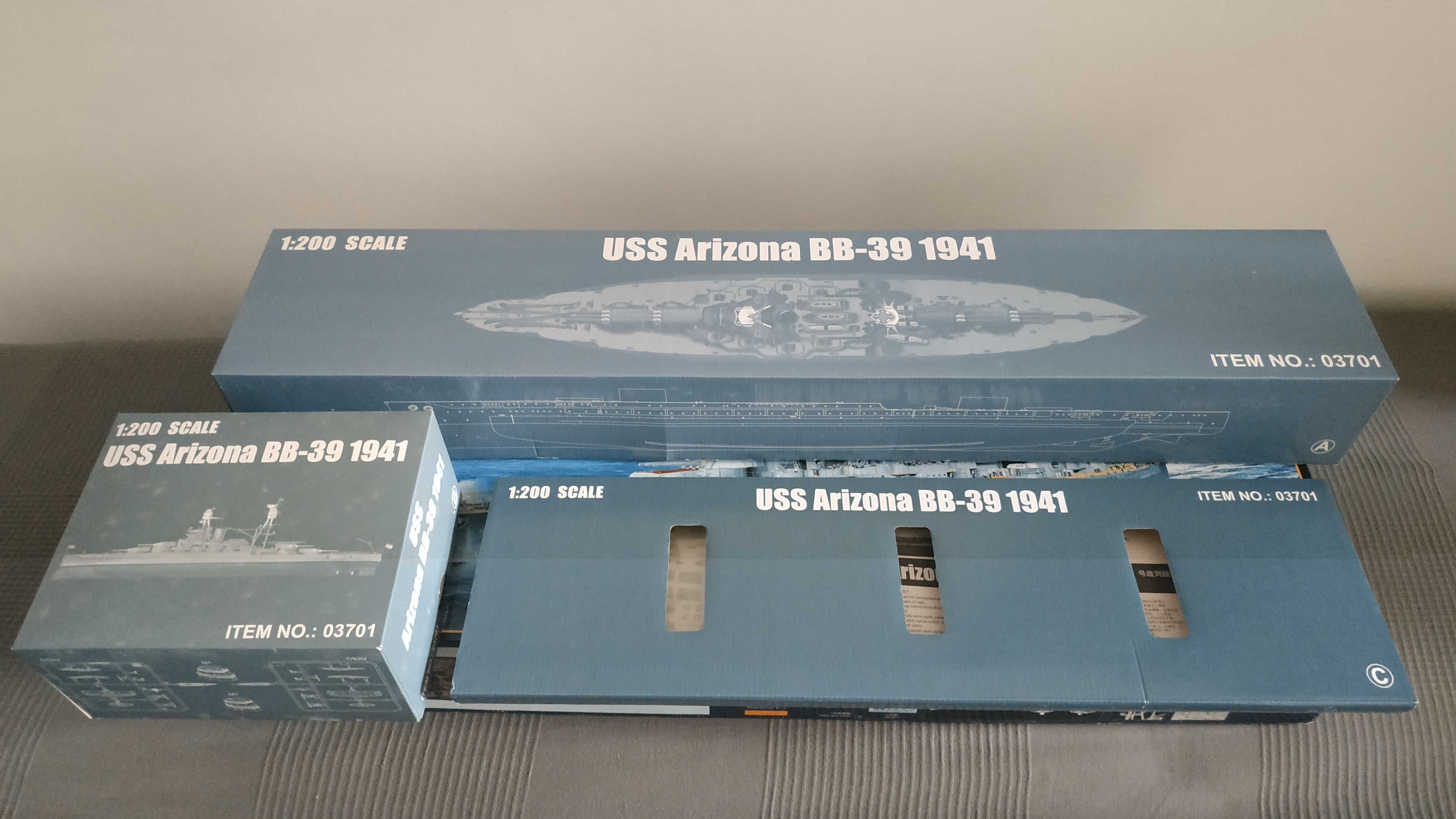 Model statku USS Arizona BB - 39 1941