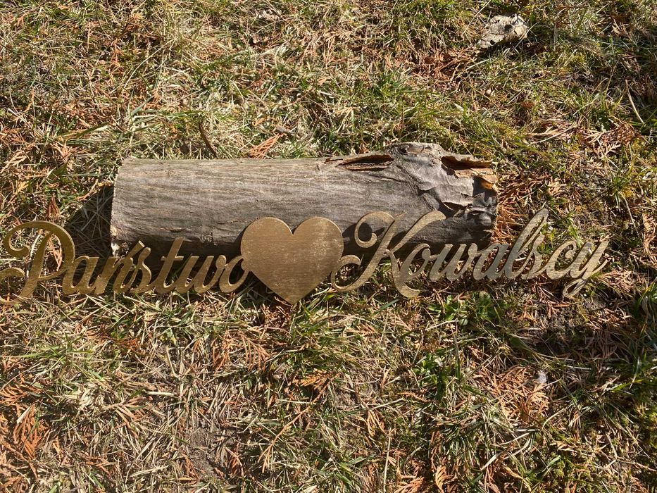 Duży napis weselny  wymiar 67.7cm x 40.5cm kolor morski