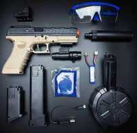 Іграшковий пістолет Орбіган Glock 17 Бластер гідрогелевий на орбізах