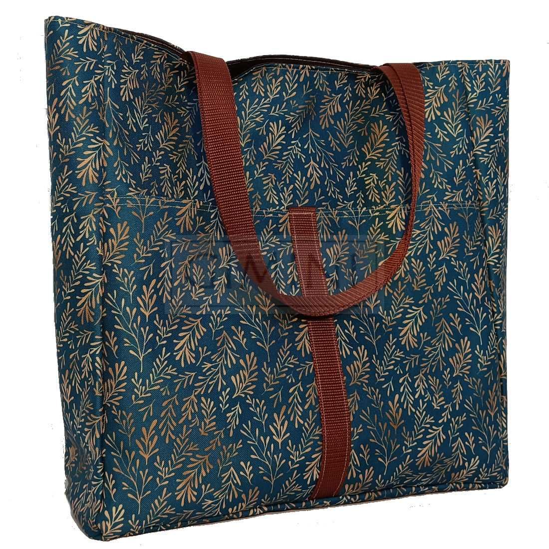 Torba GIMINI shopper bag, torebka na zakupy,  wzór w złote liście