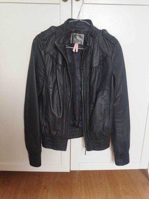 Kurtka, ramoneska skórzana Lipsy London  r. XS/S, k.  czarny