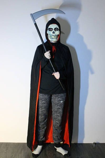 Плащ с капюшоном двусторонний Мантия Накидка Косплей Карнавал Хэллоуин