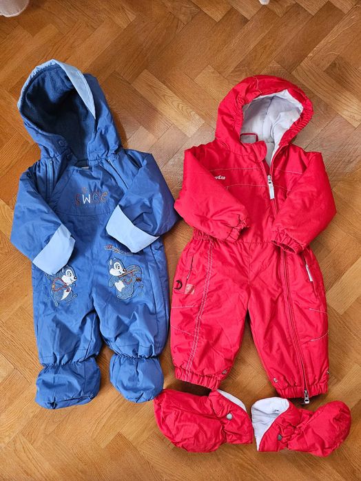 2 Kombinezony zimowe dla chłopca 3-9 mcy