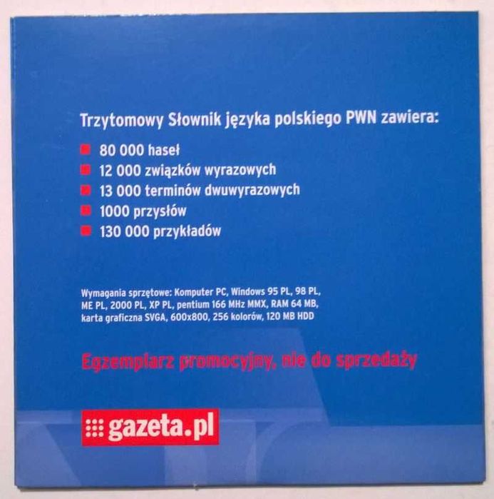 CD Słownik Języka Polskiego PWN Tom 1 A-K NOWA WARTO