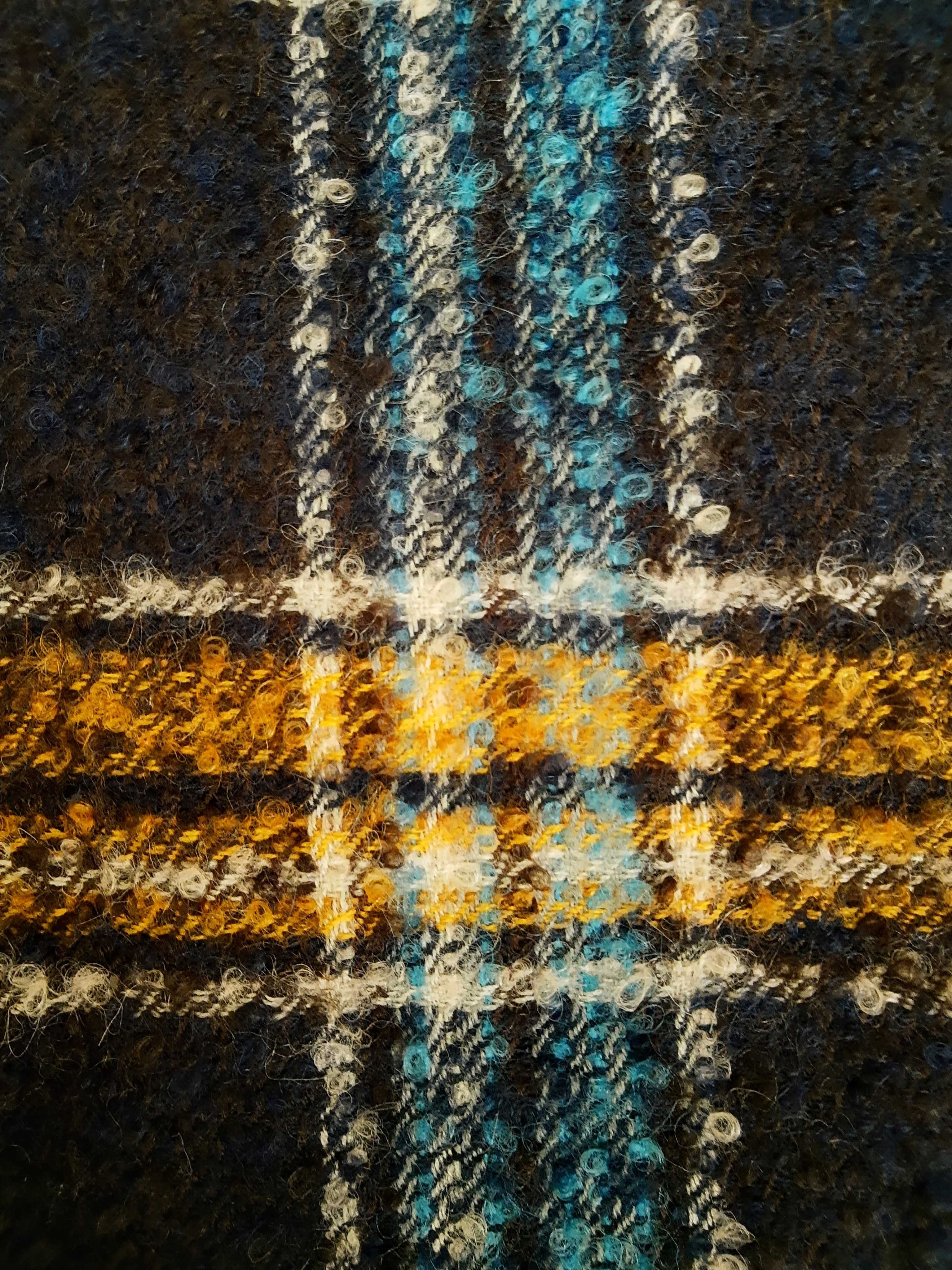 Wełniana sukienka Hobbs London wełna moher boucle kratka wool mohair