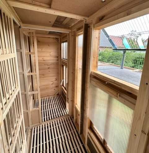 Gołębnik 5m x 2,5m woliera 3m x 1m