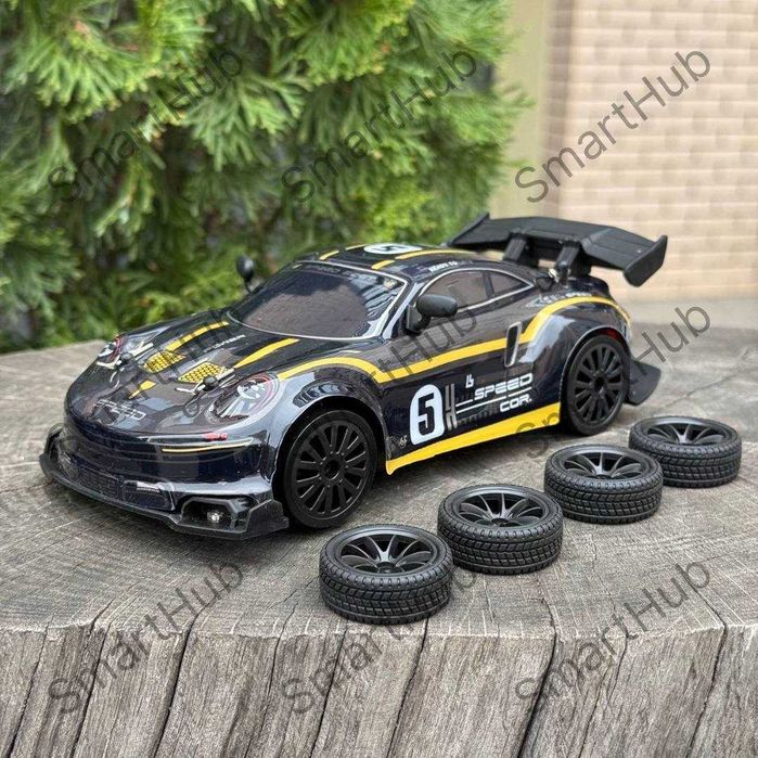 Дрифт машинка на радіокеруванні Porsche Nitro чорна, Порш на пульті