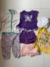 Пакет детской одежды для девочки 1,5-2 годика на лето набор