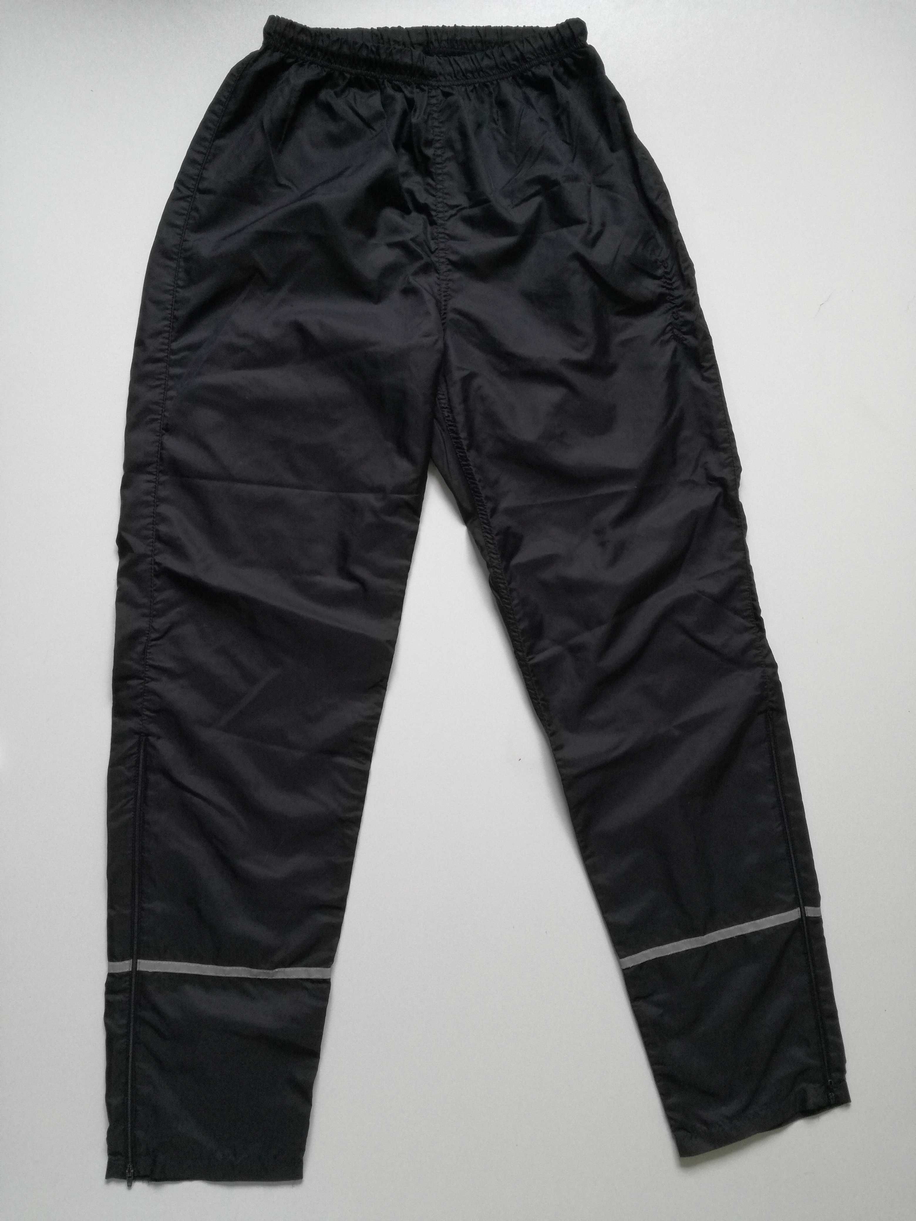 Spodnie sportowe cieniutkie z odblaskami do biegania M/L