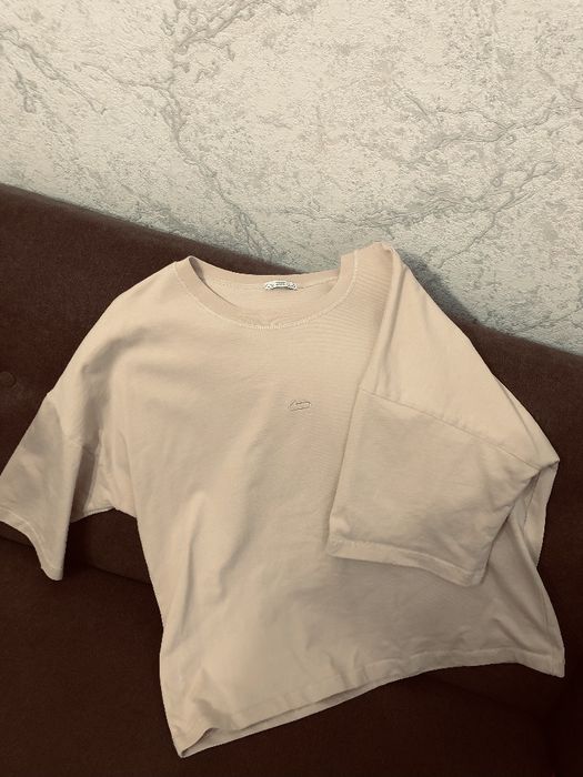 Футболка оверсайз жіноча зі щільного котону,нейтральний беж Rikki Hype