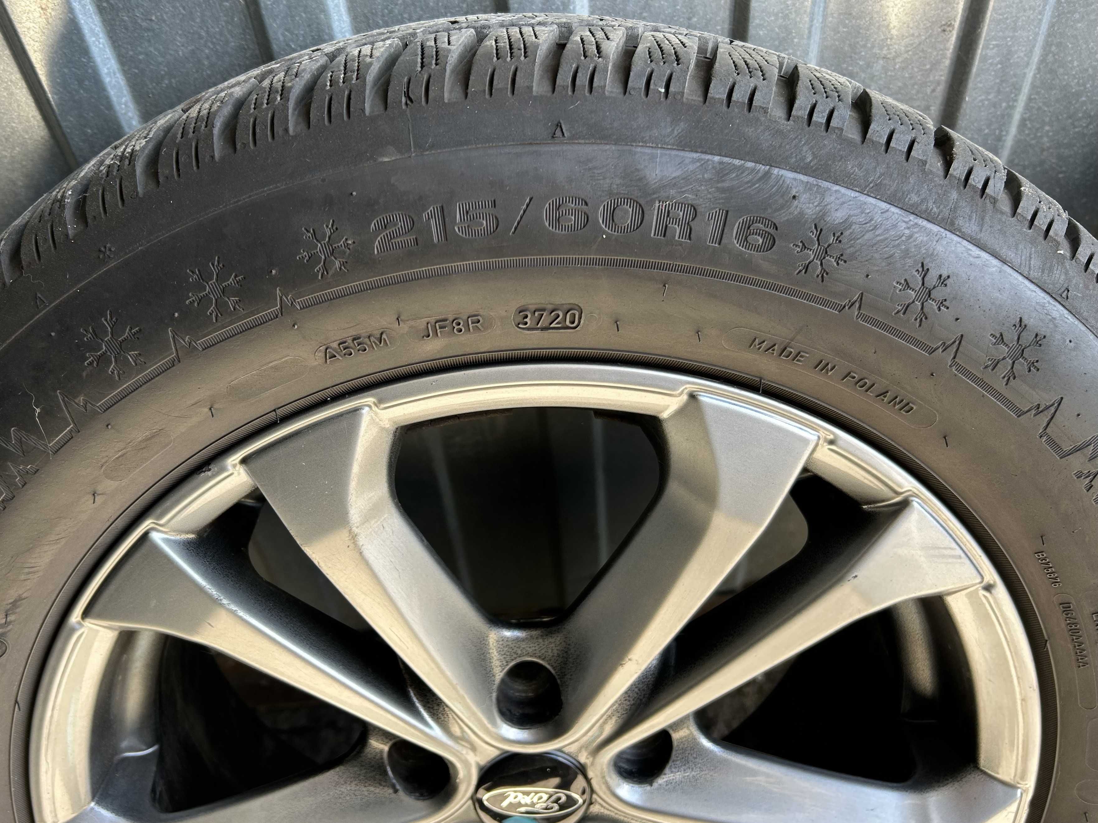 Ford 16" 5x108, ET47, 7" + opony 215/60 R16 zima