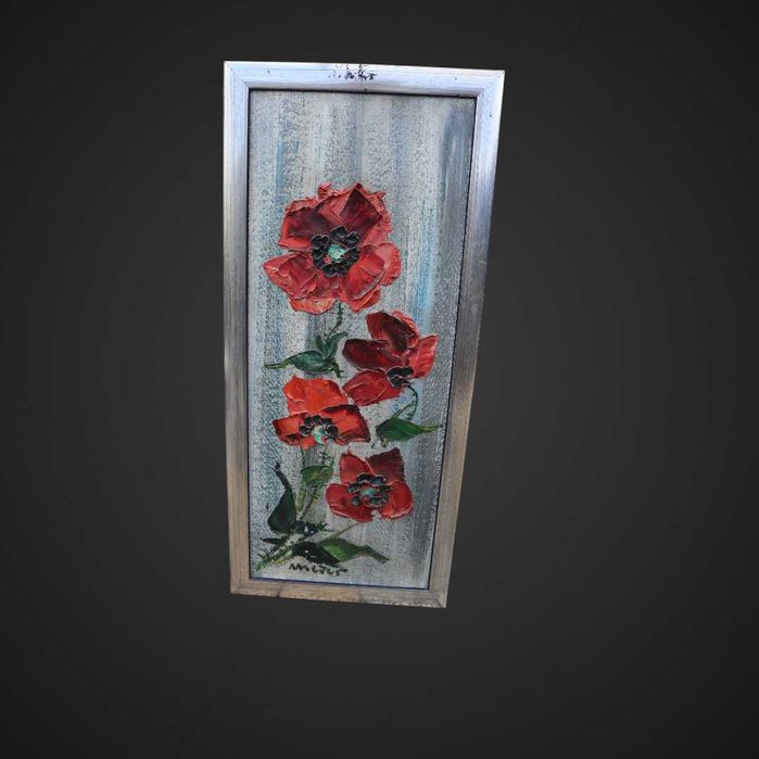 Obraz olej na desce MAKI sygnowany B5/051166