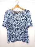Jasnoniebieska bluzka w zebrę baby blue hippie alt XL/XXL