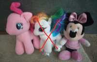 Мягкие игрушки Пони и Минни Маус