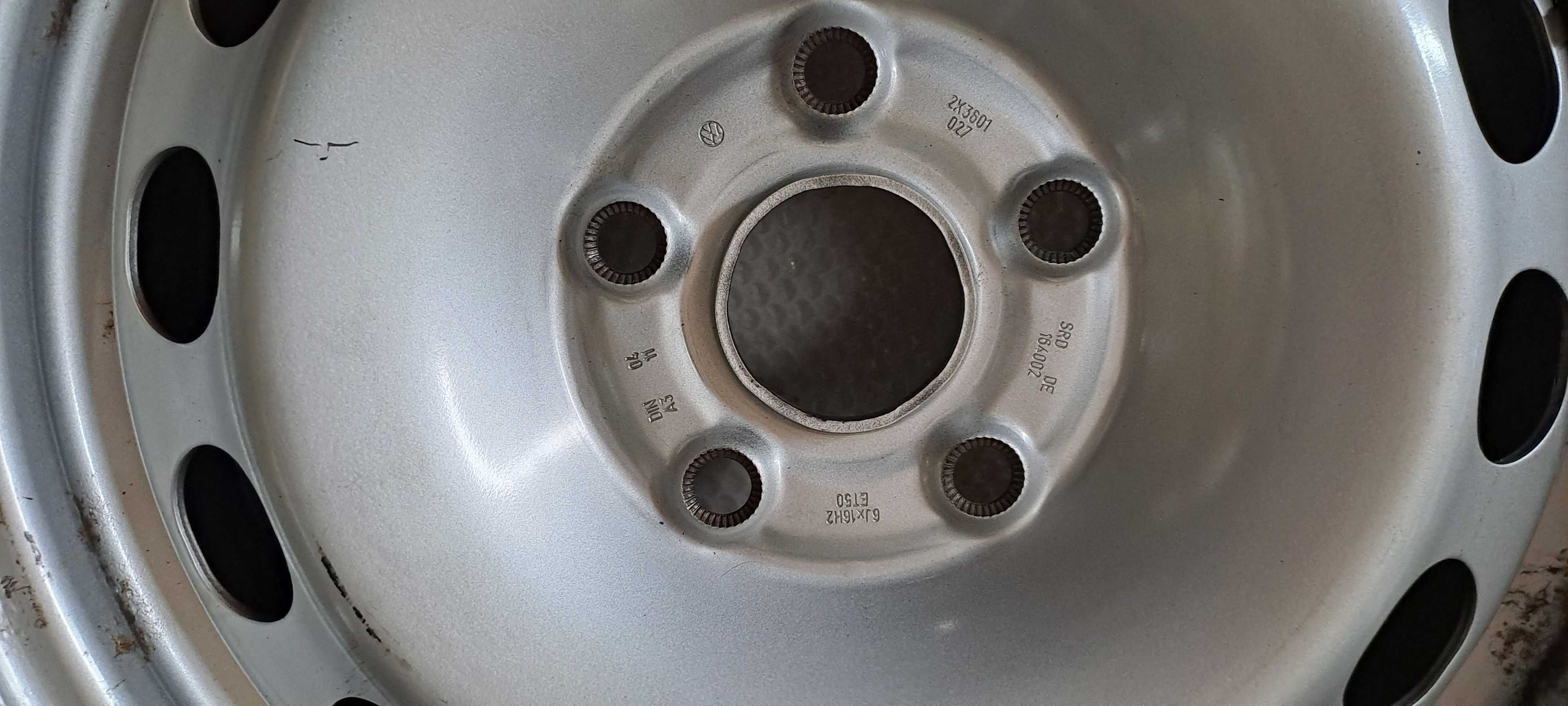 VW 2K3 CADDY ORG. Felgi stalowe 6J / 16" / 5x112 ET50 Komplet 4 szt