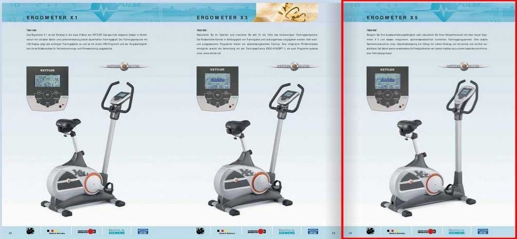 ROWER elektromagnetyczny KETTLER X5 + pas EKG + wbudowane TRASY !