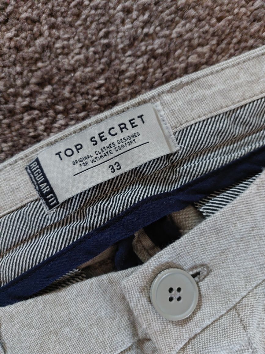 Spodnie męskie regular fit  marki top secret rozmiar 33