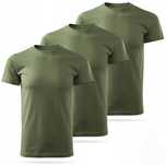 Podkoszulka bawełniana T-shirt MON WOT kolor jasny khaki - 3 PAK XS-XL