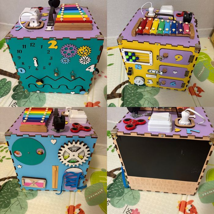 Дитячий бізікуб деревʼяний 30*30 см