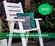 Krzesło drewniane białe masywne POWYSTAWOWE