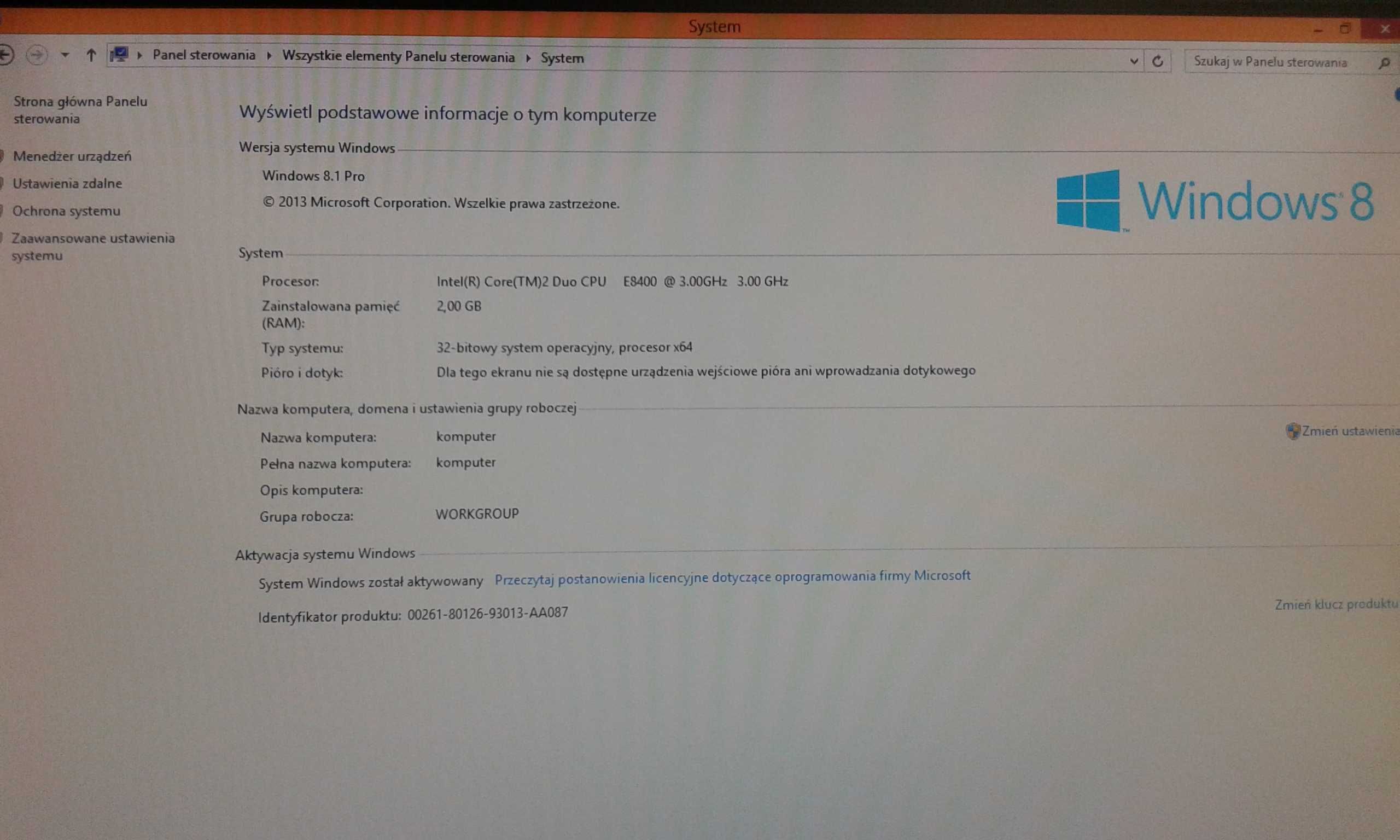 Komputer stacjonarny dwurdzeniowy z dyskiem 500 GB i320 GB monitor lcd