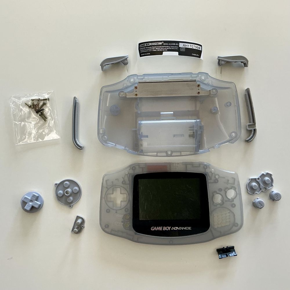 Game Boy Advance AGB-001 oryginalna obudowa + wyświetlacz / ekran