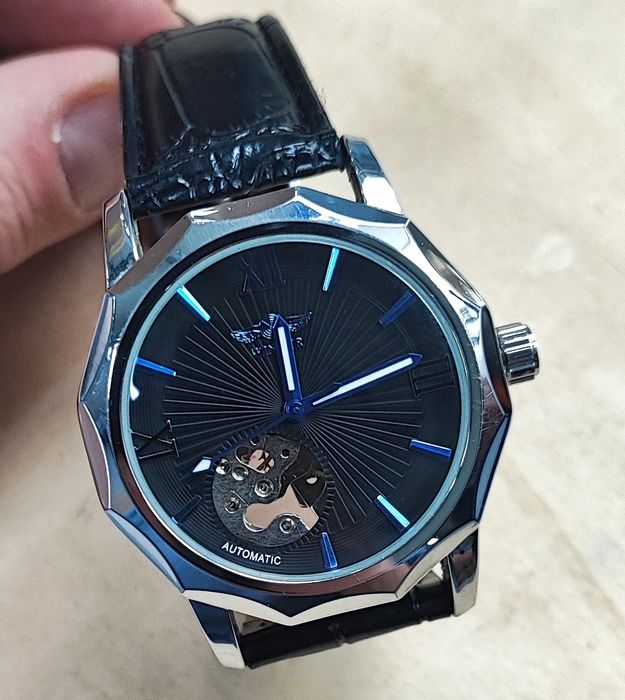 Zegarek automatyczny open heart Winner 42mm/14mm