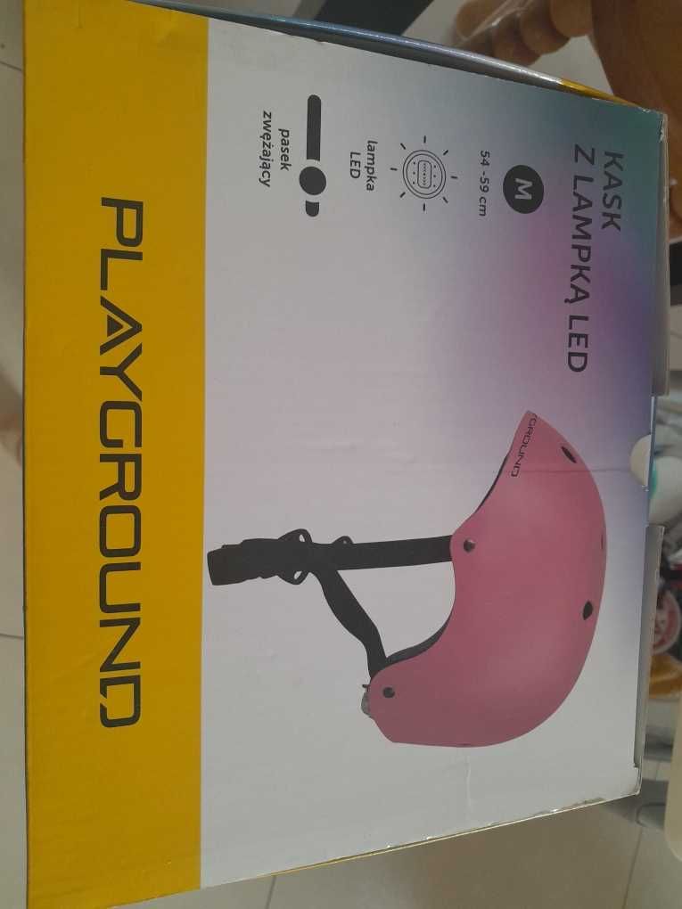 Kask rowerowy dla dziewczynki z lampką led