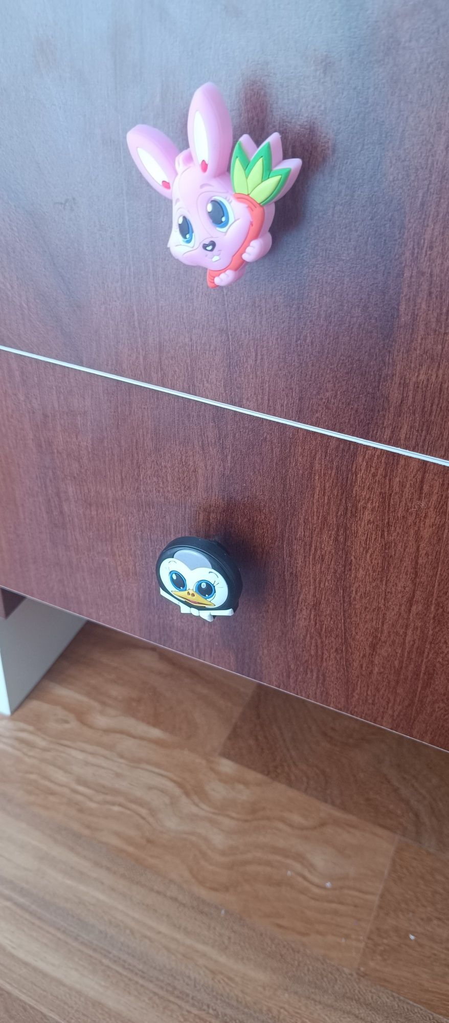 Biurko regulowane duży blat ręcznie robione brąz i ecru