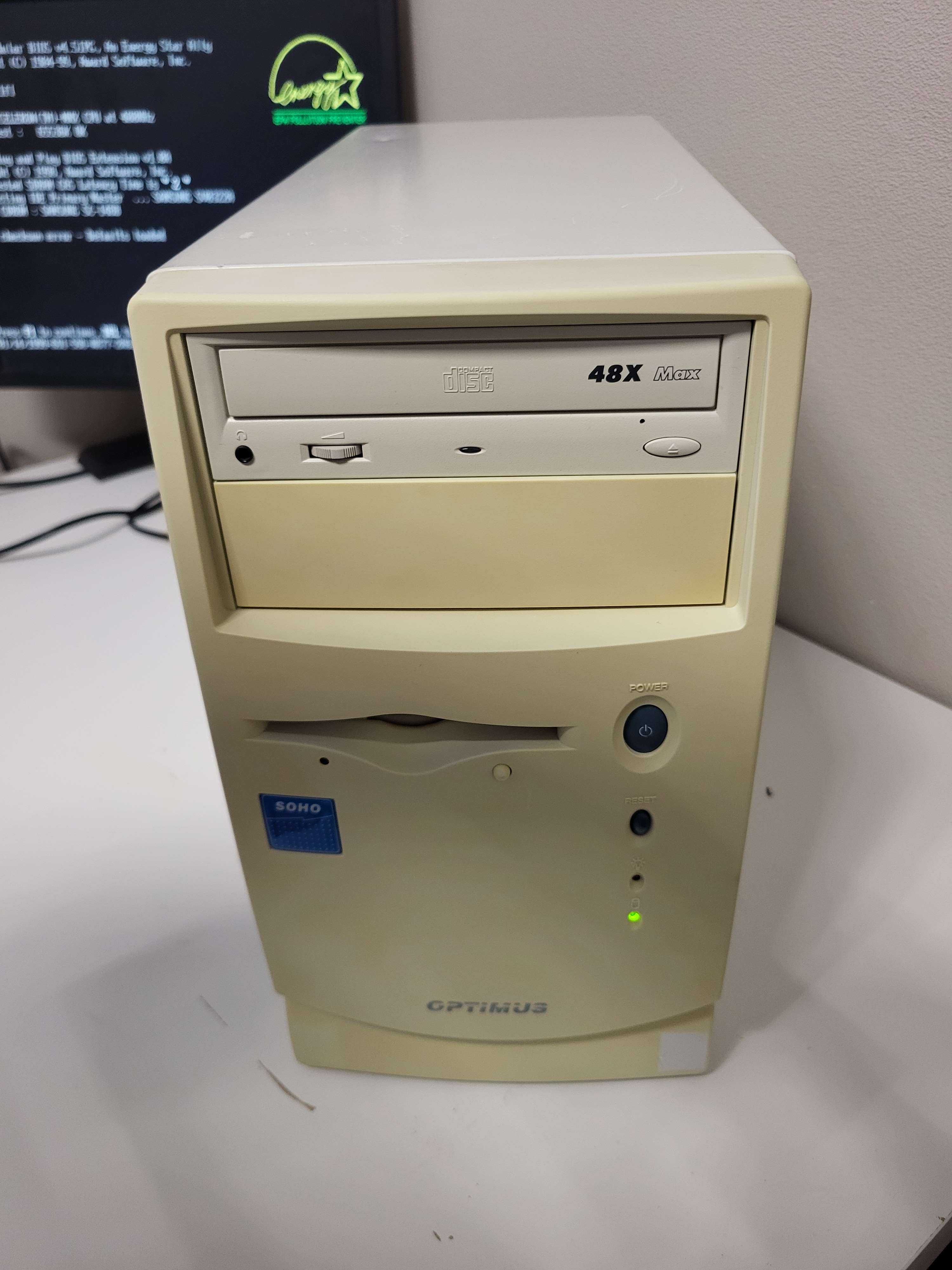 Retro Komputer Optimus Celerom MMX Slot 1 ATI Rage II