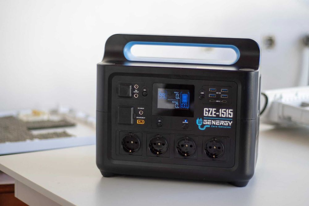 Gerador solar mppt 1500wh usb fast charging powerstation inversor 2000