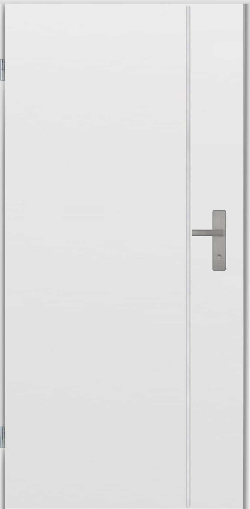 Drzwi zewnętrzne techniczne UA7 INOX biały/brąz/antracyt 90/80 p lub l