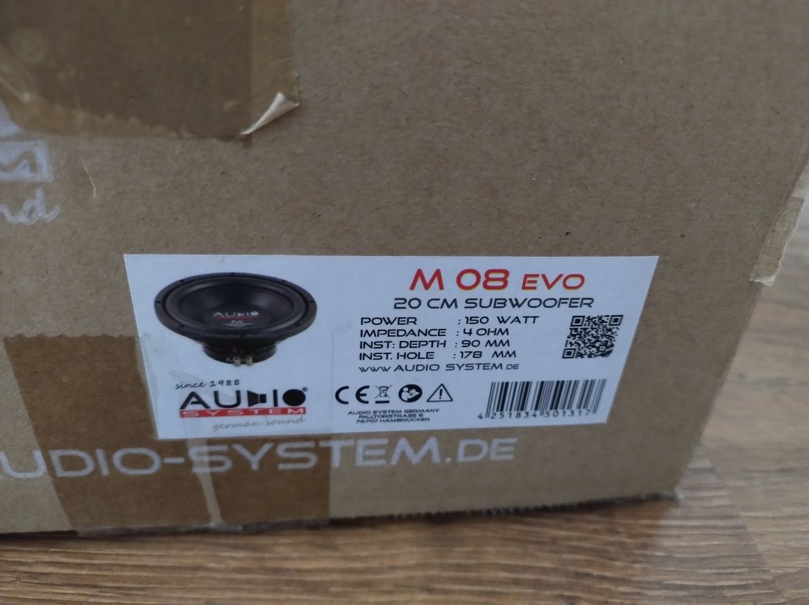 Głośnik Audio System M08evo 200W subwoofer 20cm jak nowy