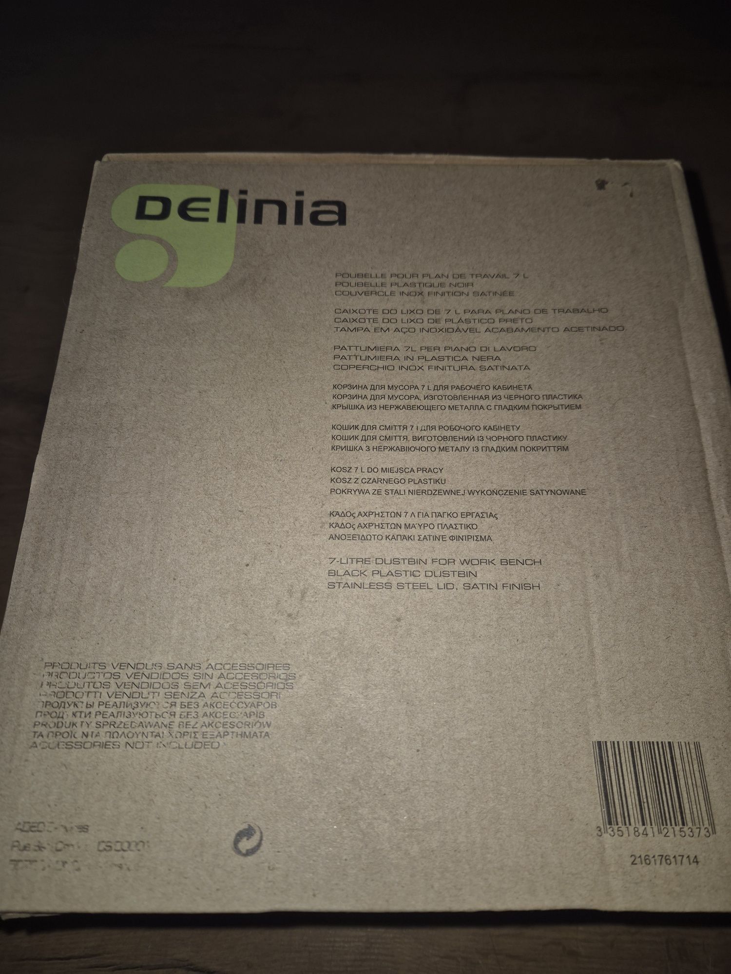 Delinia kosz nablatowy plastikowy