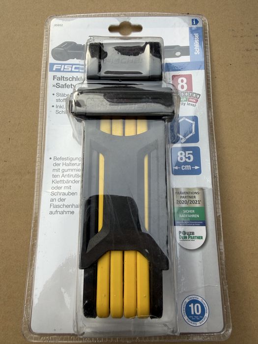 Zapięcie rowerowe składane z uchwytem Fischer 85 cm