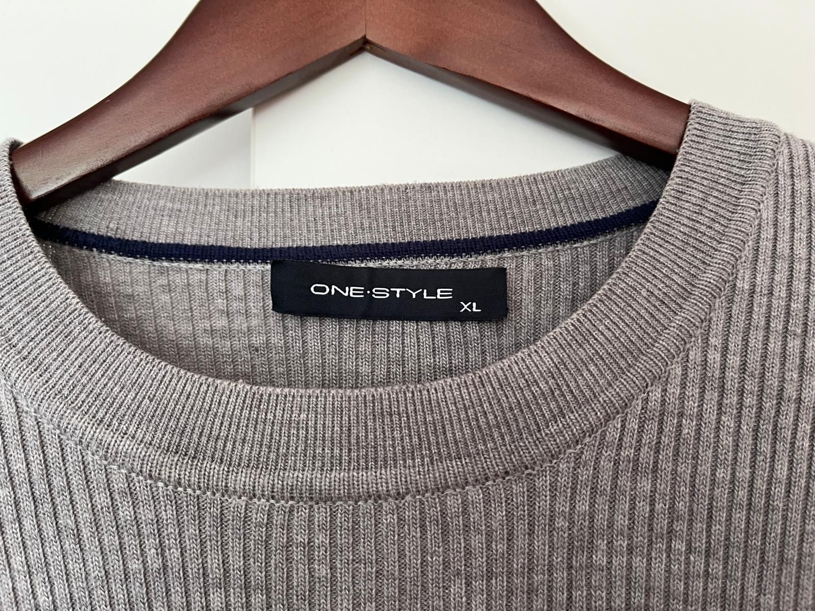 Sweter sweterek męski szary Nowy L/XL