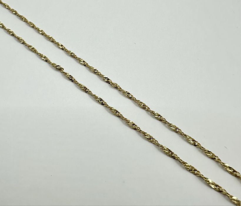 Złoty Damski Łańcuszek Splot Singapur Pr.585 NOWY