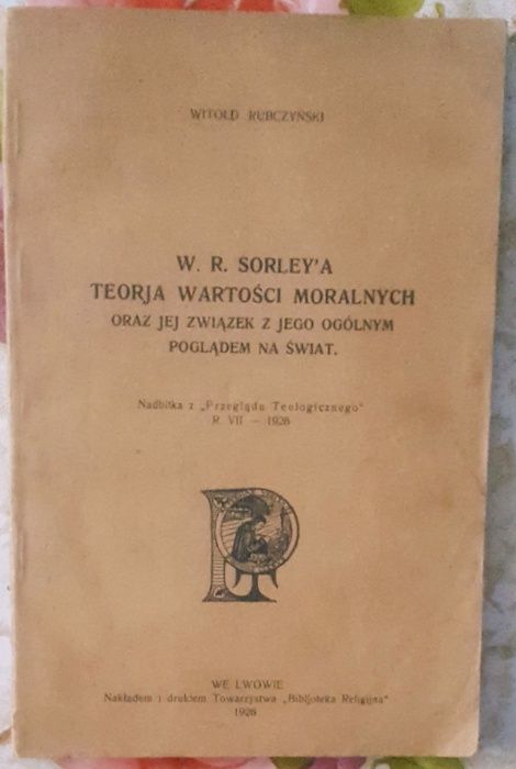 Teoria wartości moralnych .1926 r.