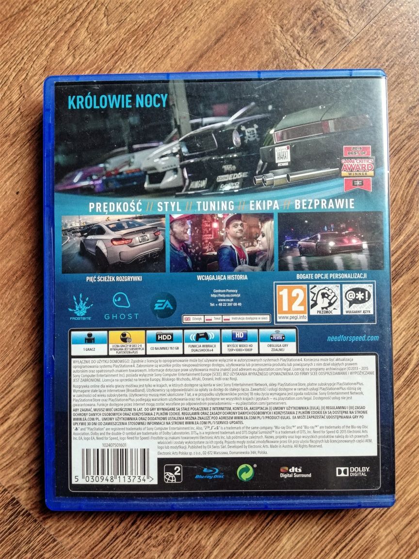 Gra Need for Speed 2015 (PL) PS4