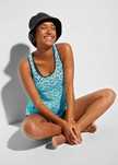 B.P.C tankini ażurowe czarno-niebieskie r.42
