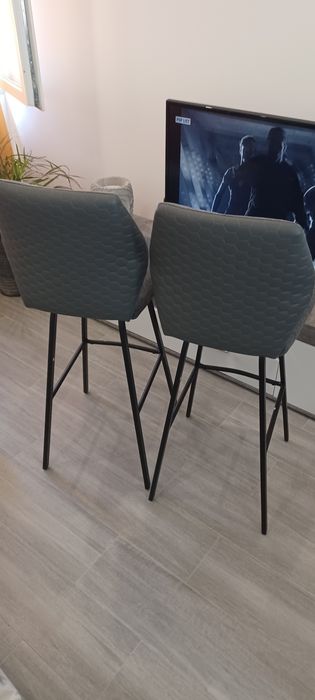 Pack cadeiras altas Paul cinzentas