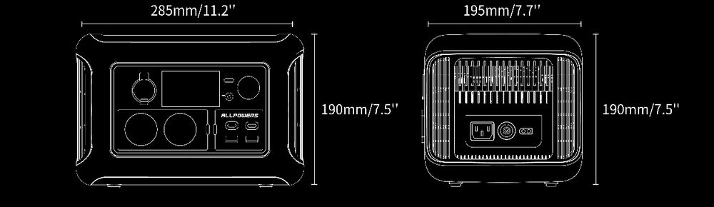 Allpowers R600 Портативная Зарядная Станция 600Вт / Электростанция