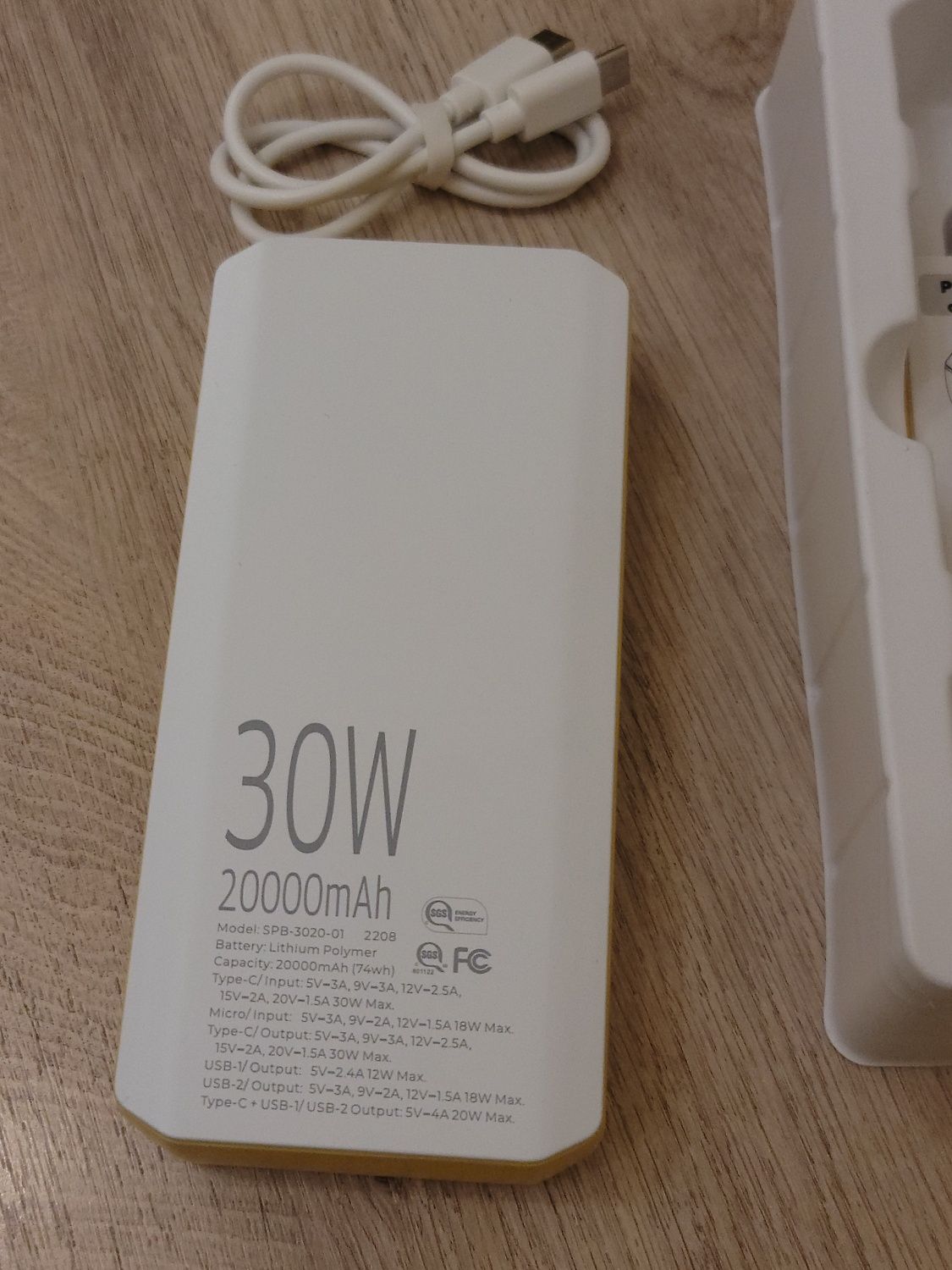 Павербанк Shell 30w 20000mAh быстрая зарядка